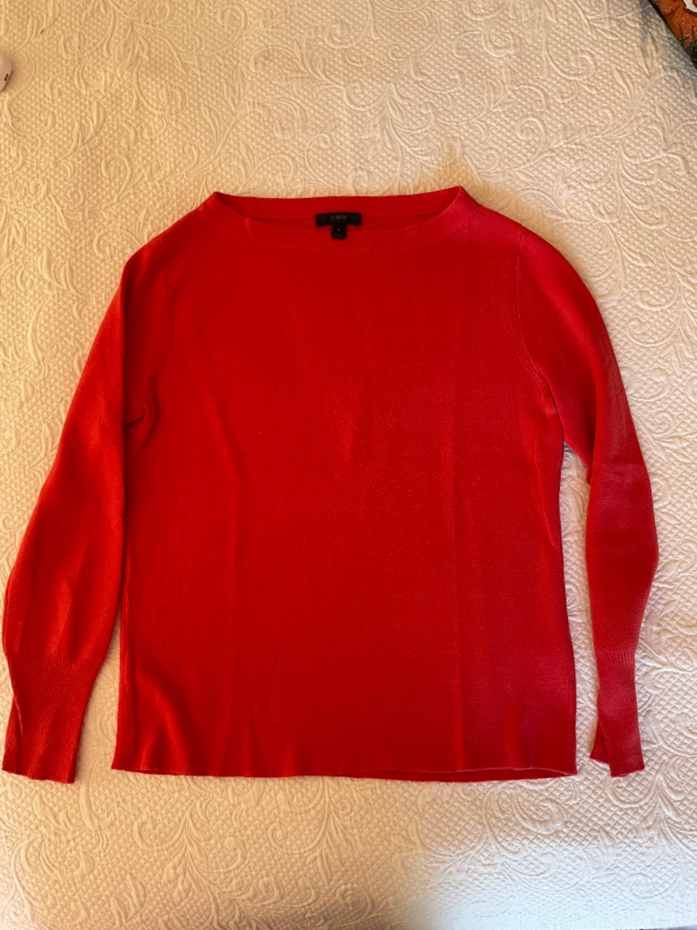 J. Crew Orange Boatneck Sweater